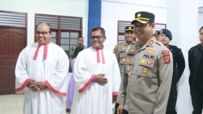 Kapolres Lhokseumawe Bersama Muspida Cek Pengamanan Malam Natal di Gereja