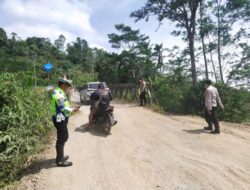 Pengamanan di Jalur Wisata Gunung Salak, Petugas Pos Pam Operasi Lilin Seulawah Atur Lalin