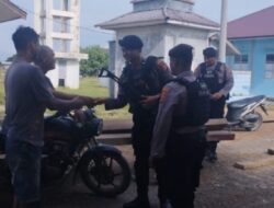 Patroli Antispasi Guantibmas, Tim URC Polres Lhokseumawe Sisir Perkampungan Nelayan