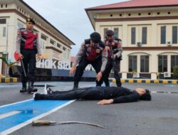 Antisipasi Gangguan Nyata, Polres Lhokseumawe Gelar Latihan Sispam Mako