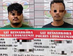 Sat Resnarkoba Polres Lhokseumawe Amankan Dua Tersangka Sabu – sabu di Dewantara