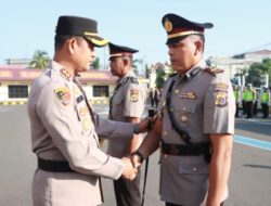 Kapolres Lhokseumawe Pimpin Upacara Sertijab Kapolsek Nisam