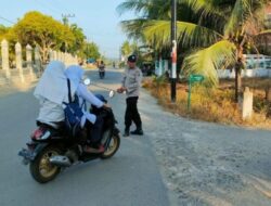 Personel Polsek Kuta Makmur Strong Poin di Simpang Krueng Manyang