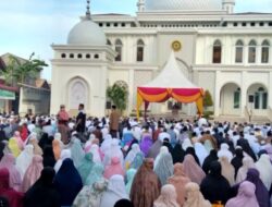 Sholat Idul Fitri di Mesjid Taqwa Muhammadiyah dapat pengawalan Polres Lhokseumawe 