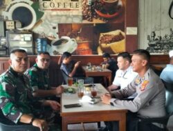 Sinergitas TNI-Polri, Polsek Muara satu dan Koramil Setempat Ngopi Bareng