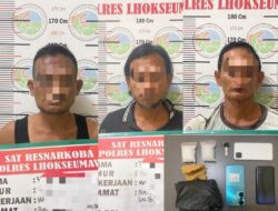 Tiga Tersangka Penjual Narkotika di Lhokseumawe Diringkus Polisi