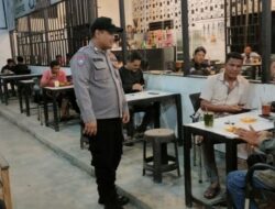 Patroli Rutin Malam Hari, Personel Polsek Samudera Sasar Pertokoan dan Warkop