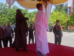 Enam Pelanggar Qanun Syariah Islam di Aceh Utara di Eksekusi Cambuk