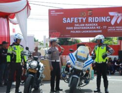 Polres Lhokseumawe Safety Riding dalam rangka Hari Bhayangkara ke-77