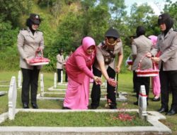 Hari Bhayangkara Ke 77, Kapolres Lhokseumawe Ziarah dan Tabur Bung di TMP Blang Panyang