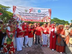 Dandim 0103/Aceh Utara Bersama Forkopimda Kota Lhokseumawe Lepas Peserta Karnaval HUT Ke 78 RI