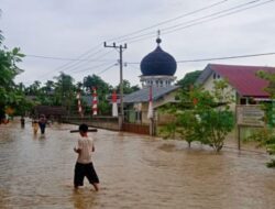 Tanggul Sungai Krueng Pase Jebol, 10 Gampong di Kecamatan Samudera Terendam Banjir