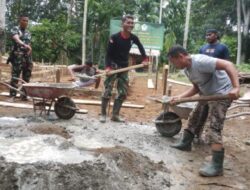 TMMD ke 118 Kodim 0103/Aceh Utara Mulai Kerjakan RTLH Memasuki Tahapan Pengecoran