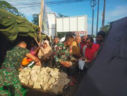 Kodim 0103/Aceh Utara Bagikan 1.100 Nasi Bungkus Setiap Hari Untuk Korban Banjir