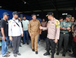 Pj Wali Kota dan Forkopimda Lhokseumawe Tinjau Penyortiran dan Pelipatan Surat Suara di Gudang Logistik Pemilu KIP 