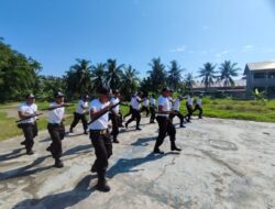 Diksar Satpam Gada Pratama, Personel Binmas Polres Lhokseumawe Beri Pelatihan Teknik Bortopo