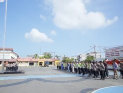 Personel Polres Lhokseumawe Lakukan Pengamanan di Sekitar Lokasi Kampanye Caleg Golkar