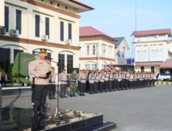 Polres Lhokseumawe Gelar Apel Keberangkatan Personel PAM TPS Pemilu 2024