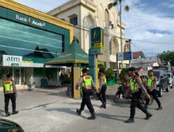 Tim Patroli Kota Presisi Polres Lhokseumawe Pantau Aktivitas di kantor Perbankan