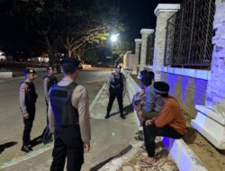 Tim Patroli Perintis Presisi Polres Lhokseumawe Sisir Tempat Publik di Malam Hari