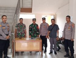 Rapat Pleno di kantor Camat, Personel Polsek Samudera dan BKO Polres Lhokseumawe Siaga di Lokasi