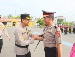 Kapolres Lhokseumawe Pimpin Upacara Kenaikan Pangkat Pengabdian Kompol Susrizal Veri