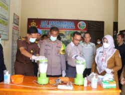 Polres Lhokseumawe Memusnahkan 1 Kg Sabu