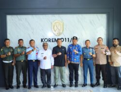 Kapolres Lhokseumawe Bersama Forkopimda Kunjungi Danrem 011/Lilawangsa