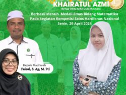 Khairatul Azmi Mendapat Penghargaan dari Kepala MAN 2 Aceh Utara pada Hardiknas