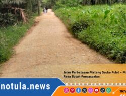 Jalan Perbatasan Matang Seuke Pulot – Matang Raya Butuh Pengaspalan