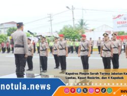 Kapolres Pimpin Serah Terima Jabatan Kasat Lantas, Kasat Reskrim, dan 4 Kapolsek