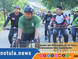 Sambut Hari Bhayangkara Ke 78, Polres Lhokseumawe Gelar Sepeda Santai