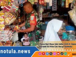 Pasca Hari Raya Idul Adha 1445 H, Babinsa Koramil 02/Ktm Cek Harga Sembako