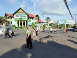 Pengamanan Jalan Santai (Fun Walk) dalam rangka Peresmian Kantor Bukopin KCP Lhokseumawe