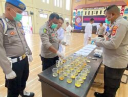 Polres Lhokseumawe Gelar Ujian Beladiri dan Tes Narkoba untuk Kenaikan Pangkat Periode 2025