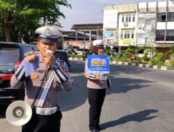 Satlantas Polres Lhokseumawe Gelar Penyuluhan Keliling dalam Rangka Ops Patuh Seulawah 2024