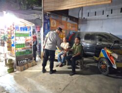 Cegah Guantibmas, Personil Polsek Blang Mangat Patroli Keliling di Pasar Keude Punteut