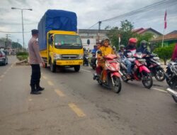 Polsek Muara Satu  pengaturan pada Jam Sibuk dalam Giat Strong Poin Pagi