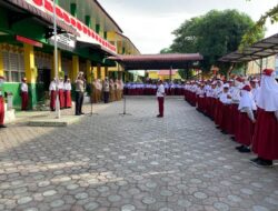 Polisi Saweu Sikula: Polantas Lhokseumawe Jadi Pembina Upacara di SD Negeri 3 Banda Sakti