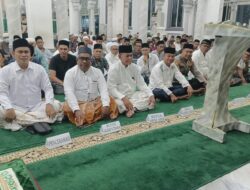 Personil Polsek Dewantara Pengamanan Maulif Muhammad SAW di Mesjid Besar Bujang Salim