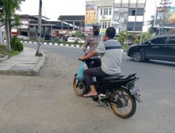 Sat Lantas Patroli Kawasan Tertib Lalu Lintas (KTL) sebanyak 15 pengendara terjaring pelanggaran di Kota Lhokseumawe