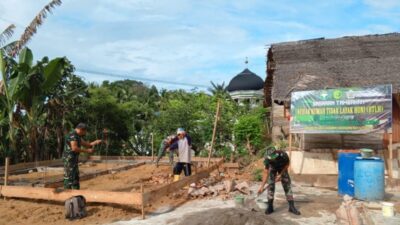 Satgas TMMD ke-122 Kodim 0103/Aceh Utara Bangun rumah layak huni untuk Adnan M. Adam