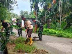 Satgas TMMD Reguler ke-122 Bersama Warga Gelar Kegiatan Jumat Bersih di Lhokseumawe