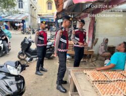 Cegah Guantibmas, Polres Lhokseumawe Intensifkan Patroli di Pasar Tradisional