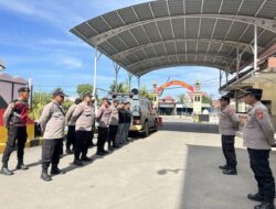 Polres Lhokseumawe Amankan Kampanye Paslon Walikota Lhokseumawe dan Wakil Walikota  di Hagus Selatan