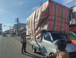 Bahayakan Pengguna Jalan, Polantas Lhokseumawe Tindak Angkutan ODOL