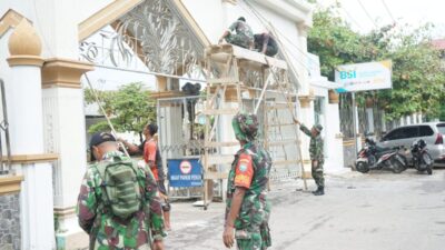 Bakti TNI Di Mesjid Baiturahman Kota Lhokseumawe