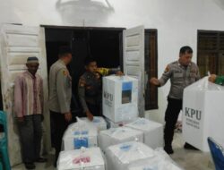 Polsek Syamtalira Bayu Kawal Ketat Pergeseran Logistik Pemilu ke Gudang KIP Aceh Utara