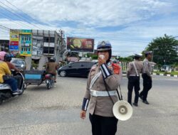 Satlantas Polres Lhokseumawe Ajak Masyarakat Tertib Lalu Lintas Lewat Penyuluhan Keliling