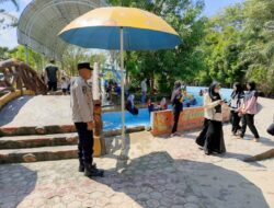 Polsek Blang Mangat Gelar Patroli di Waterboom Mangat Ceria untuk Amankan Liburan Sekolah